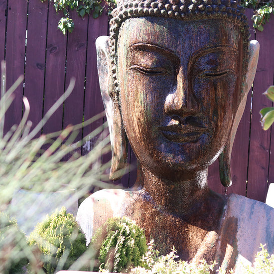 giant handmade Buddha fountain, booda garden art, booda sculpture